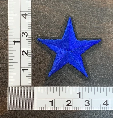 Blue Star Embroidered Iron On Patch - Image 1 of 2