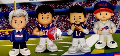 Fisher-Price Little People Buffalo Bills Kelly/Allen/Levy/McDermott 2025 NUEVO Foto 1 de 4