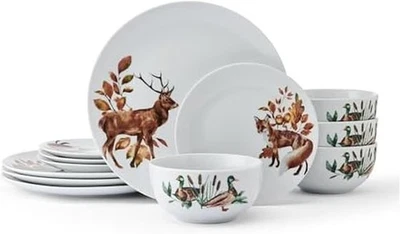 Conjunto de louça Studio Nova Woodland Wonders Lodge 12 peças serviço para 4 - Imagem 1 de 4