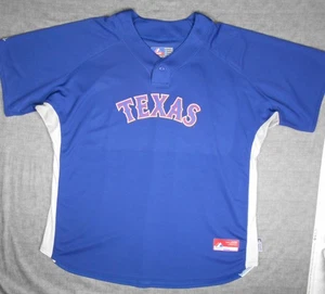 Majestic Men’s Texas Rangers Baseball Blue Jersey Short Sleeve Size 3XL - Picture 1 of 8