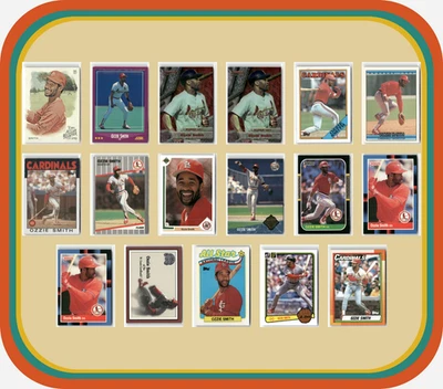 Lote de 17 tarjetas Ozzie Smith Cardinals HOF 1986-2019 Bowman's Best A&G Donruss Foto 1 de 4