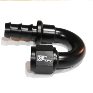 180 Degree Push Lock Hose End Fitting Fuel Oil Gas E85 - 08 AN - Imagen 1 de 1