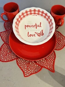 Dolly Parton Plate Bowl 5 Pcs Red Kitchenware Home Decor Dish Set Cup - Picture 1 of 9