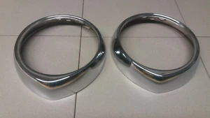 Peugeot  404,  Scheinwerferzierringe verchromt aus Metall Neu+Original   - Picture 1 of 4