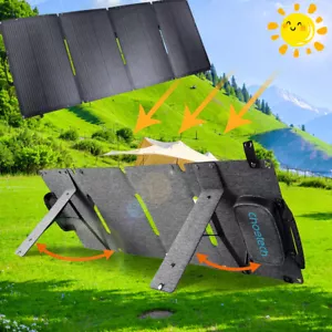 Portable Solar Panel Monocrystalline Foldable Charger for Camper Outdoor RV Trip - Picture 1 of 33