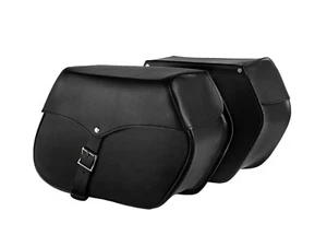 TRUE ELEMENT Bolso Lateral Montable en Cuero para Motocicleta con Clips de Liberación Rápida-6602 - Imagen 1 de 3