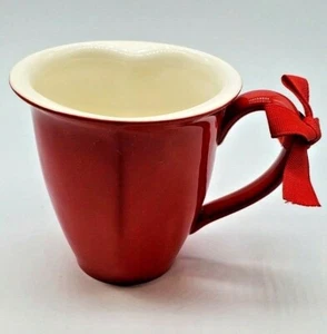 Hallmark Heart Valentine Red Heart Coffee Mug With Bow New - Picture 1 of 8