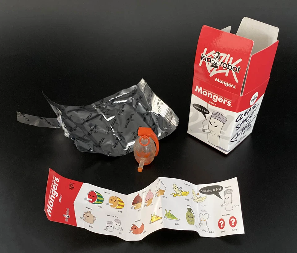 Frank Kozik Firmado Autografiado 2007 2" Kidrobot Mongers Serie 1 Sarge Transparente Var Foto 1 de 3