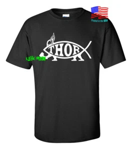 CAMISETA THOR VIKING asatru pez pagano odinismo nórdico runas nórdicas mitología neumático - Imagen 1 de 2