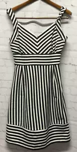 Maison Jules Medium Juniors Tank Dress Black Stripe New - Picture 1 of 4