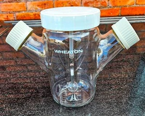 NEU WHEATON 500ml MAGNA FLEX™ MICROCARRIER SPINNER LABOR FLASCHE 45mm 3 SCHRAUBKAPPEN - Bild 1 von 15