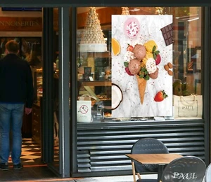 3D Ice Cream Dessert Shop G191 Window Stickers Vinyl Wall Mural Decals Coco - Picture 1 of 11