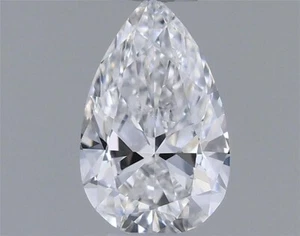 GIA Certified Natural Diamond 5 x 3 mm Pear Cut Loose 0.26 Ct VS1 Grade E Color - Picture 1 of 7