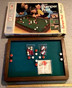 Vintage Milton Bradley p.d. Cue Bumper Pool Triple Action Shooter Complete Set - Picture 1 of 24