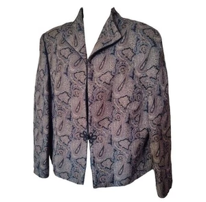 Kirsten Krog Blazer Size 20 Wool Blend Paisley Jacket Office Work - Picture 1 of 9