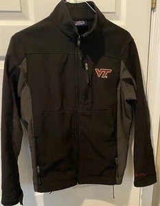 VIRGINIA TECH Hokies Jacket Mens Small Dark Gray Fleece Lined Full Zip VA Tech - Picture 1 of 10