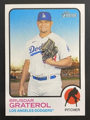 Brusdar Graterol 2022 Topps Heritage Baseball Short Print Dodgers #480 - Image 1 of 2