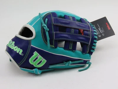 "Guante de béisbol Wilson A2000 DW5 12"" DIESTRO interior campo verde azulado púrpura blanco NUEVO Foto 1 de 4