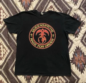Queensryche Rage For Order T Shirt Rock Band Tee Black Men’s Size XL - Picture 1 of 5