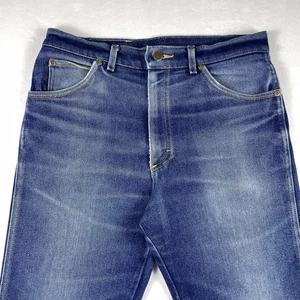 Vtg 80s Lee Riders Jeans Mens 34x30 Fit 32 Blue Denim Straight Leg Faded USA - Picture 1 of 16