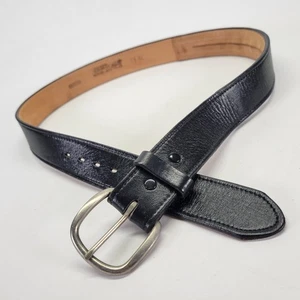 Justin Money Belt 36 Top Grain Leather Dress Black 8016B Vtg - Picture 1 of 14