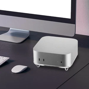 Anti-slip Host Bracket Transparent Desktop Storage Base for Mac mini M4 - Photo 1/7