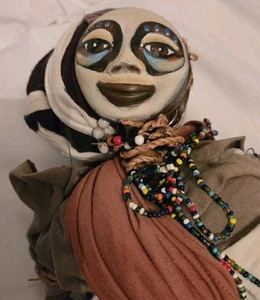 Marionette String Puppet , African Mother & Baby, Made In Kenya - Picture 1 of 6