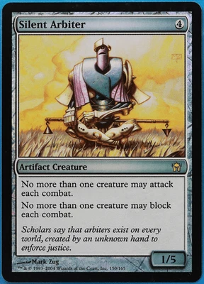 Silent Arbiter FOIL Fifth Dawn NM Artifact Rare MAGIC CARD (ID# 507329) ABUGames - Image 1 of 2
