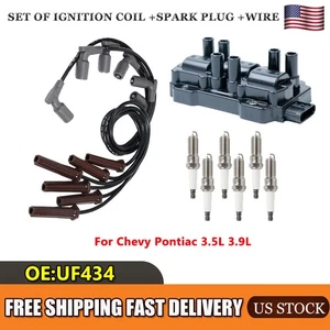Ignition Coil & Spark Plug &Wire for Chevrolet Impala Pontiac G6 3.5L 3.9L UF434 - Picture 1 of 14