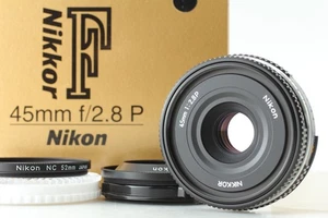 In Box [Top Mint w/Hood] Nikon Ai-s Ais Nikkor 45mm f2.8 P Black Lens From JAPAN - Picture 1 of 16