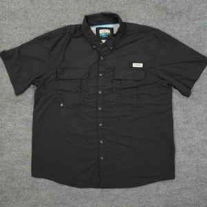 Magellan Outdoor Hemd Herren 2XL Schwarz Angeln Knopfleiste Kurzarm Nylon - Bild 1 von 8