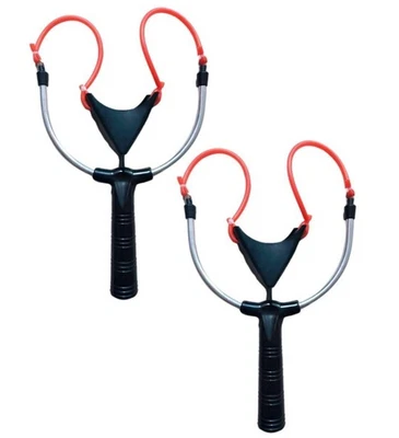 BAYLI 2er Set Alu Futterschleuder Angeln Boilieschleuder Zwille zum Karpfen Anfüttern