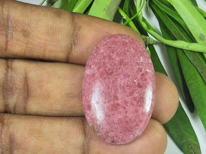 22X34X05MM Natural Red Rhodonite Quartz Oval Cabochon Loose Gemstone U273 - Imagen 1 de 9