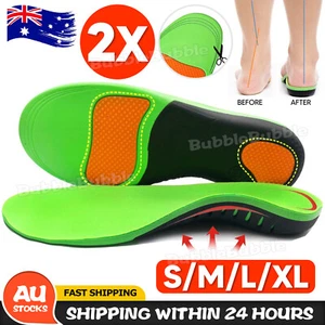 Orthotic Insoles Arch Support Flat Foot High Plantar Feet Fasciitis Pad Insert - Picture 1 of 14