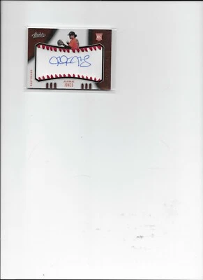 JAHMAI JONES 2021 ABSOLUTE MATERIAL SIGNATURES RC AUTO 88/99 ORIOLES / BREWERS - Image 1 of 3