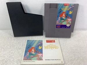 Vintage 1991 Nintendo The Little Mermaid Video Game w/Manual Capcom NES Working - Picture 1 of 12