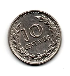 Colombia 1972, Francisco de Paula Santander facing right, 10 Cents. accept offer - Picture 1 of 2