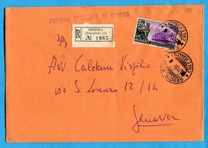 1955 FAO £.60 ISOLATO su lettera in tariffa RACC.APERTA - USO BREVE (274980) - Imagen 1 de 2