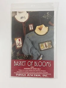 Basket of Blooms By Sandy Belt Embroidery Pattern Instructions Pullover Cardigan - Picture 1 of 3