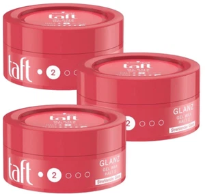 ✅taft Glanz Gel Wax Halt 24h Halt 2 Glanz 5 leicht verteilen strahlend 3x 75ml✅ - Bild 1 von 1