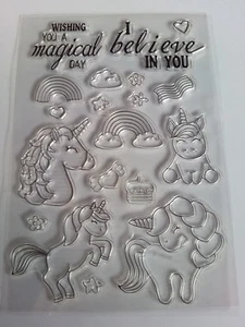 Estampillas transparentes arco iris de ensueño para hacer tarjetas álbum de recortes diario decoración del hogar  - Imagen 1 de 12