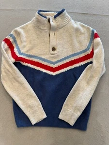 Gap Kids Sweater Youth Boys Large Retro Lodge Knit Preppy Button Collar Pullover - Picture 1 of 5
