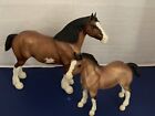 Breyer Moldings Clydesdale Mare & Foal Gift Set #1487 Great Pair of Horses  j318