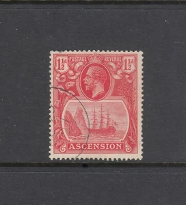 ASCENSION: 1924-33 Badge of St. Helena definitives, 1½d Rose-red SG 12 £48 used. - Foto 1 di 1