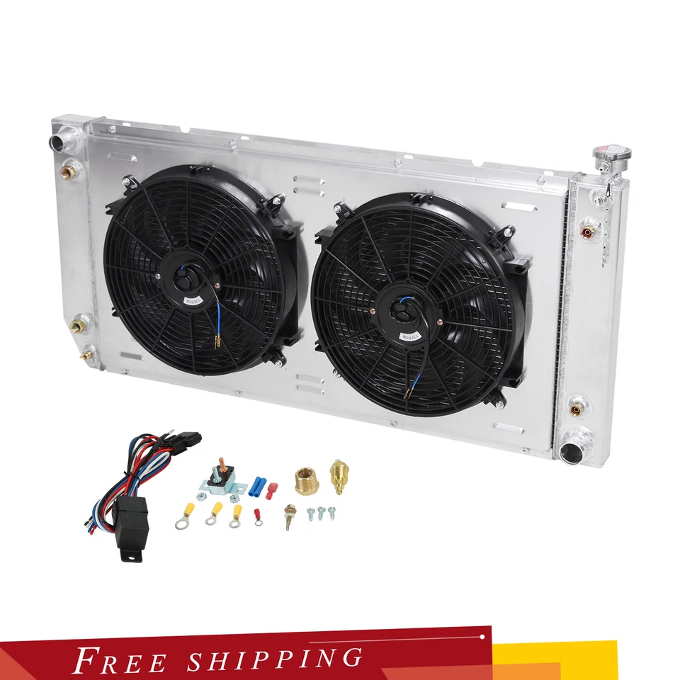 3 Row Radiator Shroud Fan For 1988-2000 Chevy C/K 1500 2500 3500 5.7L V8 CC1520 - Image 1 of 4