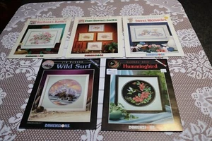 DIMENSIONS CROSS STITCH 152 Barb Basket 170 Dawna Garden 341 HUMMINGBIRD UPICK - Picture 1 of 9