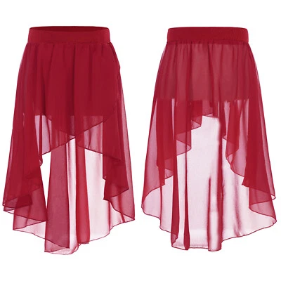 Kids Girls Skirts Ballerina Skirt Class Dress Wrap Pettiskirt Jazz Costume Show - Image 1 of 4