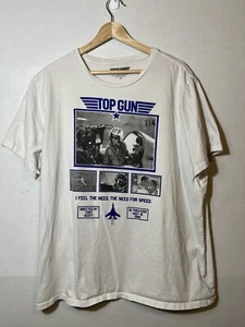 Camiseta Maverick Top Gun I Feel the Need for Speed para hombre años 80 póster de película blanca XXL - Imagen 1 de 9