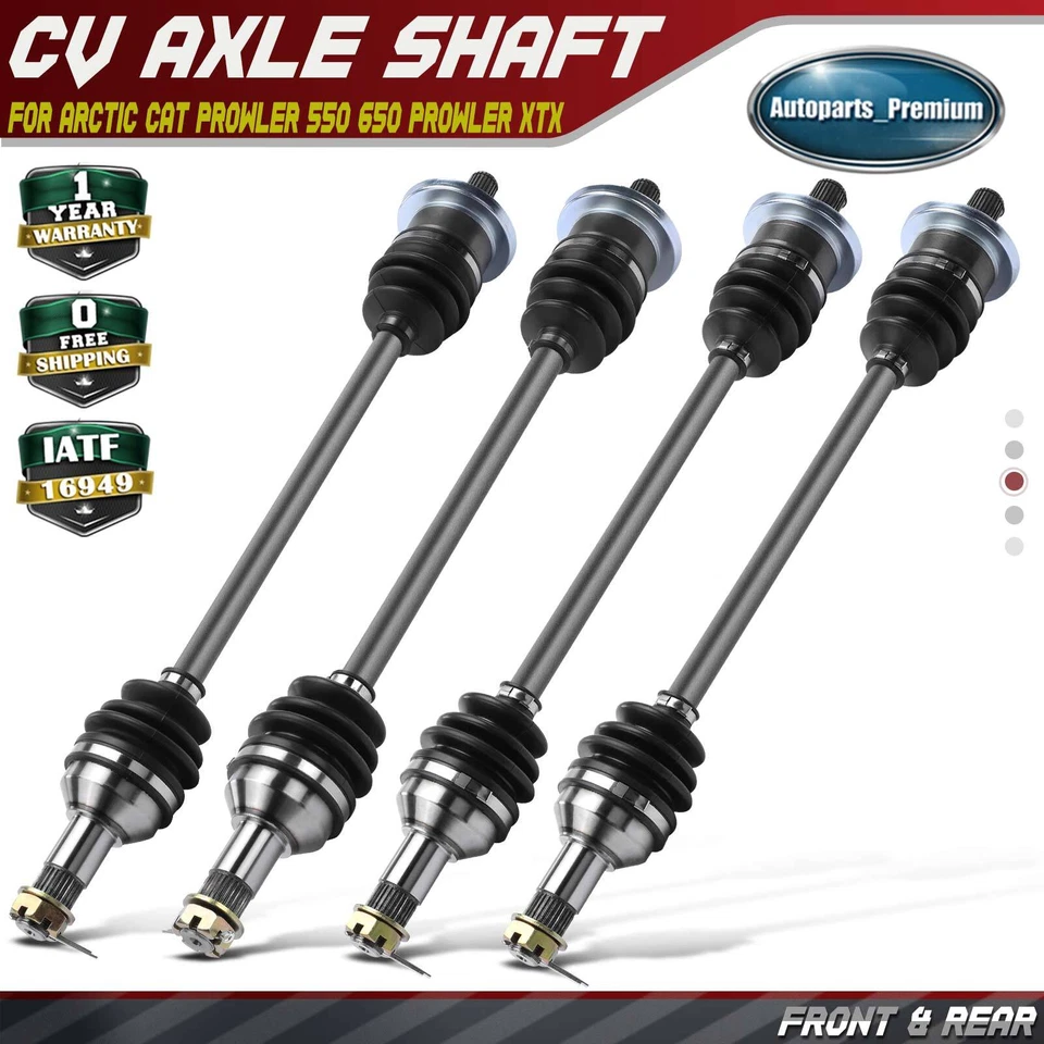 4x Conjunto de eje CV delantero y trasero para Arctic Cat Prowler 550 650 Prowler XTX 700 1000 Foto 1 de 4