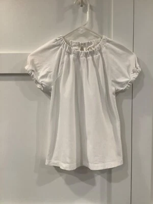 Crewcuts Girls White Short Sleeve Pullover Top  size Medium - Image 1 of 3
